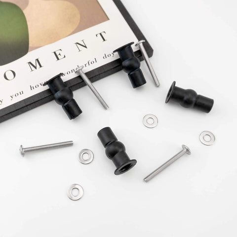 No Fuss Easy Install Universal Toilet Seat Hinge Screws With Stainless Steel And Rubber Top Mount Hardware Quacc 4 Pack