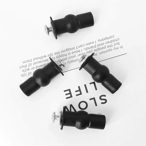 No Fuss Easy Install Universal Toilet Seat Hinge Screws With Stainless Steel And Rubber Top Mount Hardware 4 Pack