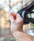 Applying Toll Tag Mounting Kit For EZ Pass I Pass SunPass With Alcohol Prep Pad Includes 8 Clear Double Sided Adhesive Strips