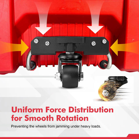 Front Wheels For Packout Rolling Tool Box 360 Degree Rotation Caster Wheels Accessories Improve Maneuverability And Mobility