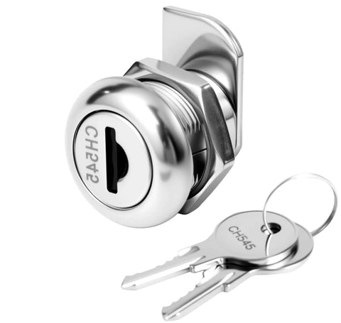 Replacement 5/8 inch toolbox lock cylinder for lift up latch truck tool boxes with chrome zinc finish and included keys