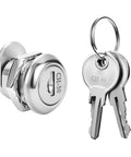Replace your truck tool box lock with a universal five eighths inch keyed-alike cylinder for paddle handle latches, shown with keys