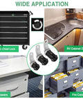 Protect tools, cabinets, and RV compartments with a 2-pack 5/8 inch keyed-alike cam lock set for secure latching and installation