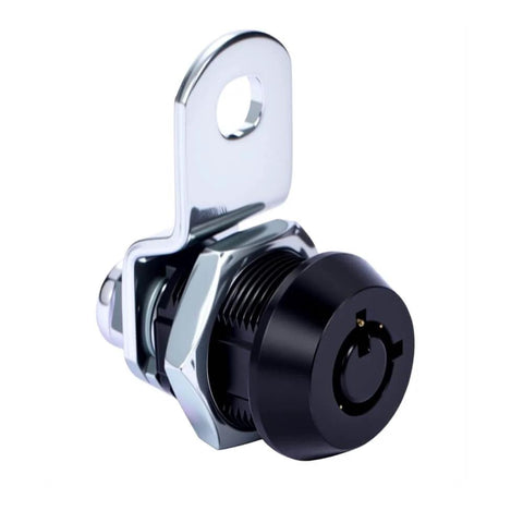 Toolbox Lock Tubular Cam Replacement Lock Hook Cam Keyed Alike Five Eighth Inch Black One Pack Durable Zinc Alloy Construction
