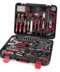 Beefy 259 Piece Tool Kit Do It All Set With Plastic Storage Toolbox And Portable Repair Box For Home And Car, open view