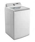 4.5 Cu Ft Top Load Washer With Triple Action Impeller For Tough Dirt And Stains Express Wash For 3 Lb Loads In 30 Minutes Accela Wash Up To 51 Percent Faster On Full Loads 10 Cycles And Energy Saving Options For Everyday Laundry, displayed from a front angle.