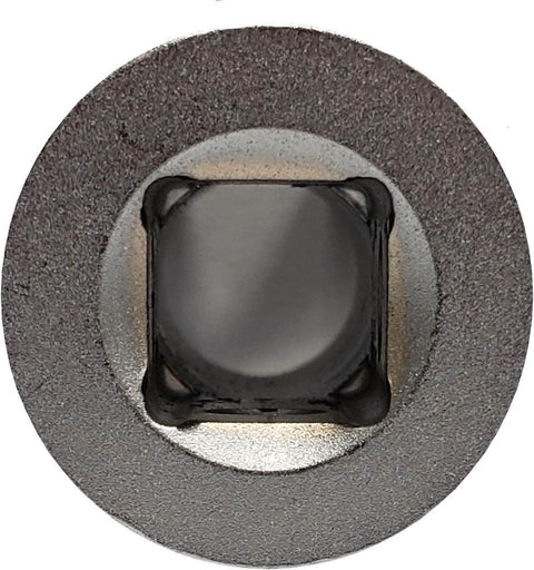 Top view of Unistrust Socket For One And Five Eighths Inch Tall Strut Channel With One Half Inch Drive Compatible With All One And Five Eighths Inch Tall Channel Two And A Half Inch Overall Length Zinc Plated British Design And Manufacture CSM12