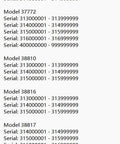 Serial numbers and models list for Replacement for Toro Impeller Asm 119-7612-03 Genuine Original OEM compatibility.