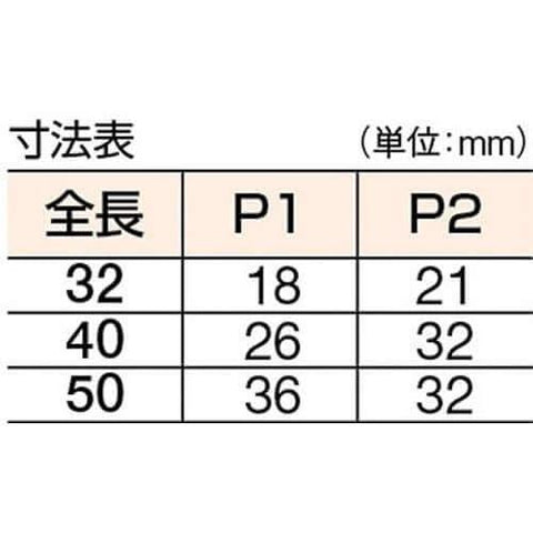 Table showing measurements in mm for 1-Pack Lamp Stamp, Torque Hinge, HG-TS Type 140° Stainless Steel