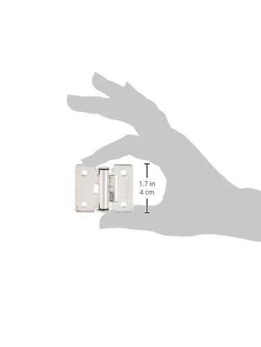 Sugatsune Lamp Mark HG-TS07 Torque Hinge For HG-TS Type held with size reference, stainless steel.