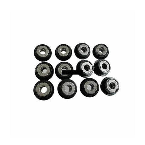 Multiple Torque Limiter Clutch A02E561100 units for Bizhub printers, arranged in a grid, showcasing front design and build quality.