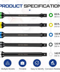 1/2'' Drive Torque Limiting Extension Bar Set (5 Piece) Lug Nut Torque Sticks with color-coded torque levels displayed.