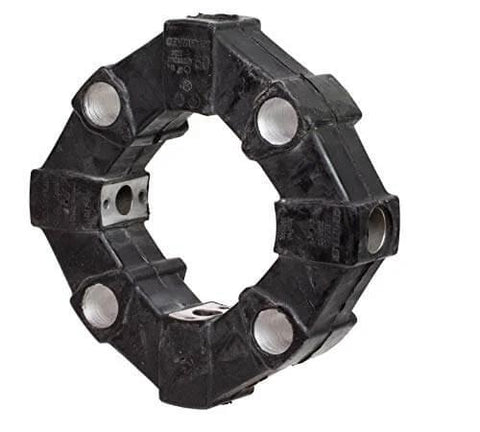 Beefy Torsionally Soft Drive Element With High Misalignment Tolerance And Vibration Damping For Electric Motors And Diesel Engines CENTAFLEX A Series By Rexnord Centa CF A 008 0 60 10722772 in black shown in close-up view.