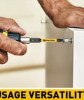 Person using Torx Bit Set For Security And Tamper Resistant Fasteners 24 Piece S2 Steel Driver Bits In 1 Inch And 2 Point 3 Inch Lengths T5 Through T40 Durable Pro Grade Tool Kit Essential Amartisan on a screw