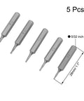 Torx Bits Set 5pcs 5/32 Inch Hex Shank T2 T3 T4 T5 T6 Screwdriver Bit Set 28mm Length S2 Screw Driver Kit Tools image showing 5 bits