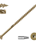 Deck Screws 14 By 6 Inch Heavy Duty Exterior Wood Screws Torx Drive Head Bronze Rust Resistant Epoxy Coated Long Outdoor Screws