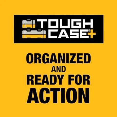 Screwdriver Bit Set With Tough Case 45-Piece Kit DW2166 Grey And Silver branded image with text 'Organized and Ready for Action'