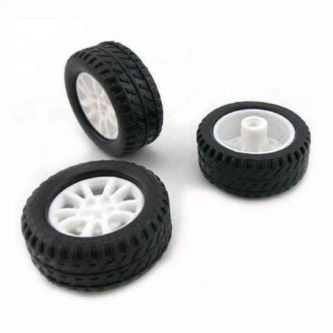 10pcs Toy Car Wheels 20mm Rubber Tires with 1.9mm Hole for 2mm Shaft DIY Model Accessories Small RC Car Truck Wheels 8mm Width Shaft Not Included