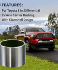 Drive Axle Shaft Bushing For Front Toyota 8 Inch With Clamshell Design with a red truck in the background, Vanshly YB AX018.