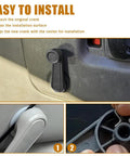 Installation guide for Two Piece Window Crank Handles Replacement For Toyota Front Rear Left Right Interior Plastic Door Handles 6926010040.