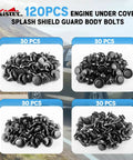 Assorted 120Piece Toyota Clips And Fasteners Set For Fender Liner Engine Cover And Bumper 6mm 7mm 8mm 9mm Push Rivets