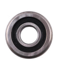 Mast roller bearing 61236-10480-71 compatible with Toyota forklifts, new replacement bearing, circular metal design, front view.