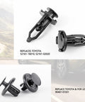120Piece Toyota Clips And Fasteners Set For Fender Liner Engine Cover And Bumper 6mm 7mm 8mm 9mm Push Rivets With Removal Tool