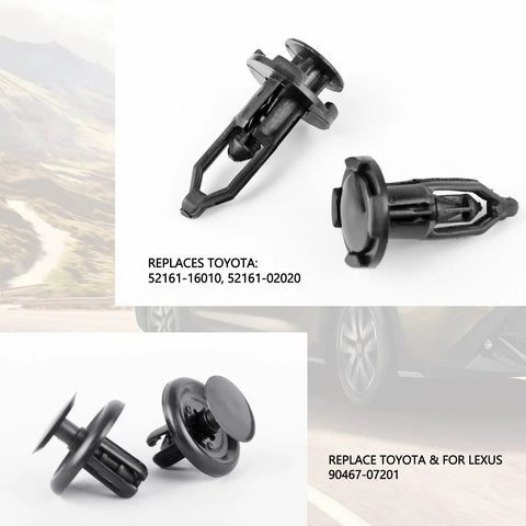 120Piece Toyota Clips And Fasteners Set For Fender Liner Engine Cover And Bumper 6mm 7mm 8mm 9mm Push Rivets With Removal Tool