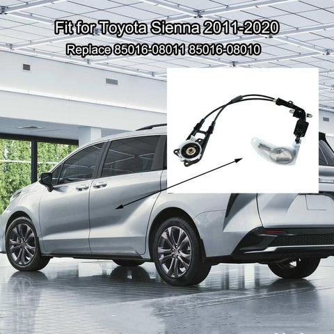 Passenger Side Power Sliding Door Cable Kit For Toyota Sienna 2011 To 2020 Replacement 85016 08011 85016 08010 Right Side High Strength Metal And Heat Resistant Plastic Construction For Durability And Smooth Operation installed on vehicle