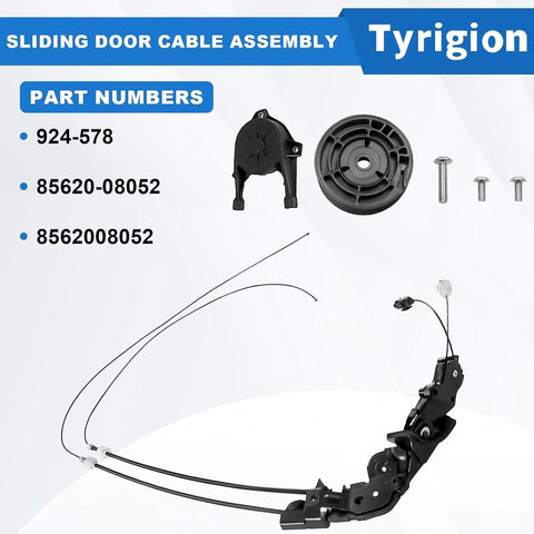 Sliding Door Cable Assembly Without Motor Left Driver Side for Toyota Sienna 2004-2010 3.3L 3.5L DOHC V6 24V Compatible