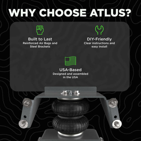 Air Bag Suspension Kit for 2005–2023 Toyota Tacoma 2WD and 4WD, Heavy Duty Rear Air Springs, built to last with steel brackets, USA-made