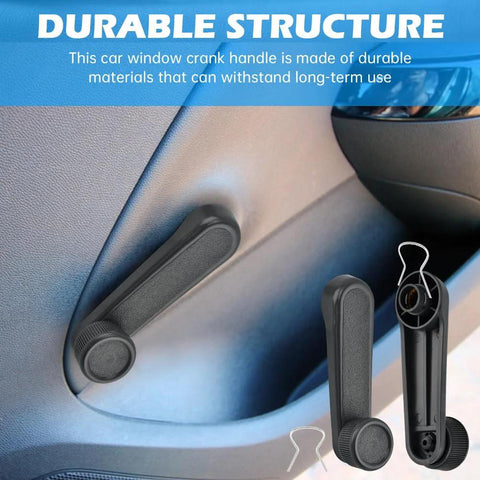 2 Pack Interior Window Crank Handles For Toyota Models 1973 to 2017 Grey Durable Direct OEM Replacement installed view
