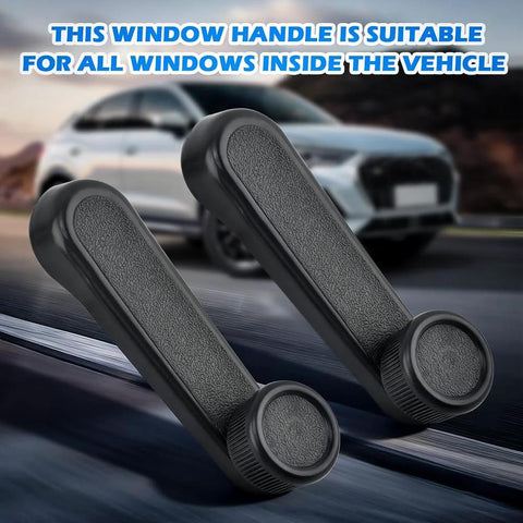 2 Pack Interior Window Crank Handles For Toyota Models 1973 to 2017 Grey Durable Direct OEM Replacement in front of car