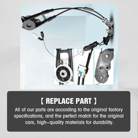 Passenger Side Power Sliding Door Cable Kit For Toyota Sienna 2011 To 2020 Replacement 85016 08011 85016 08010 shown disassembled