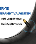 TR-13 straight valve stem detail of 4.00-6 replacement inner tube, 2 pack with copper valve for 13" tires wheelbarrow garden utility