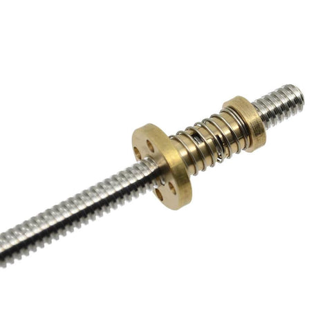 T8 tr8x2 anti backlash spring loaded nut elimination gap for acme threaded t8x2 lead screw 2mm pitch CNC automation replacement