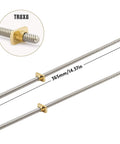 ✝️ 2pc tr8x8 365mm leads screw with t8 brass nut, 3d printer upgrade parts compatible with ender 3 v2/ender 3 v2 neo