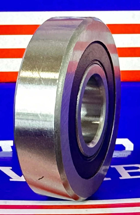 Side view of LR203NPP Track Roller Bearing 17x47x12mm with single-row sealed design for cam systems and conveyor motion support.