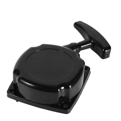 Black plastic Traction Rope Kit for 49cc 2-Stroke Mini Pocket Bikes and Quad Pit Choppers, shown with four mounting holes and handle.