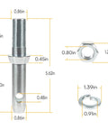 Beefed Up Heavy Duty Six Pack Cat 1 Draw Pin Hitch Accessories For Tractors Five And A Half Inch Universal Forged Lift Arm Pins