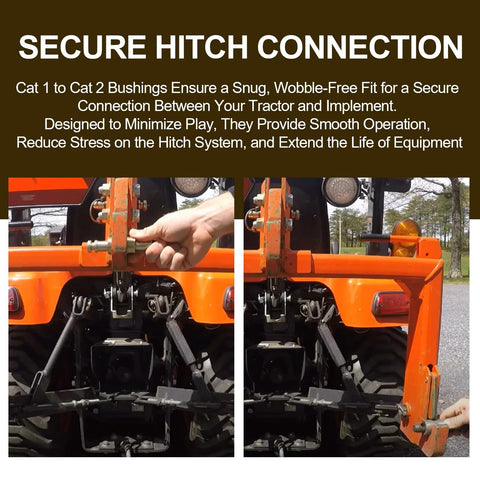 5 Pack Universal Lower Lift Arm Bushing Fits Category II To I Hitch Systems Cat I To Cat II for tractor secure connection