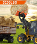 Heavy Duty 46 Inch Pallet Fork Attachment For Tractor Loader And Skid Steer Universal Quick Attach With 2600 Lb Per Fork Load Capacity For Farm Warehouse And Material Handling lifting hay bale