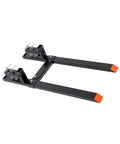 Heavy Duty Pallet Forks For Tractor Attachments And Skid Steer Loader Buckets, 6000 Lb Capacity, 77 Inch Clamp On Pallet Forks With Quick Attach