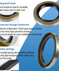 Leak-proof seal and design features of Trailer Axle Bearings Kit With 171255TB Grease Seals and 1.98 Inch Dust Caps.