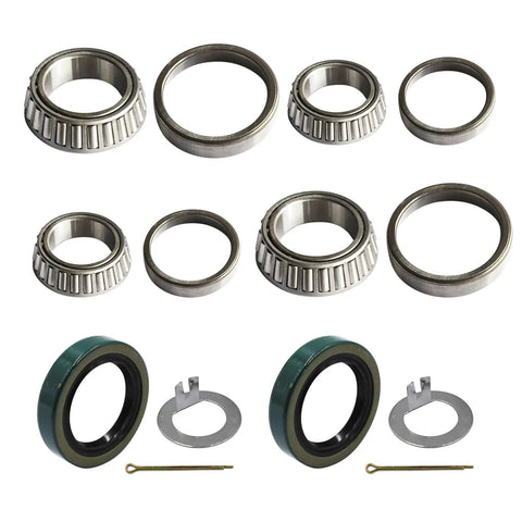 Set Of 2 Trailer Axle Bearings Kit For L68149 L44649 Fits 1-3/8 Inch To 1-1/16 Inch Trailer Hub 3500 Lb Capacity With 1.719 Inch Grease Seal Spindle Bearings Replaces L68149 L68111 L44610 L44649 OEM 171255TB with bearings and seals