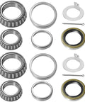 Trailer Axle Bearing Kit With D Style Spindle Tang Washers For 3500 Lbs Boat Trailers Fits Standard Trailer Axles Includes 1.719 Inch Grease Seal Spindle Number 84 EZ Lube Ready 2 Set Pack