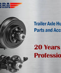 Set Of 2 Trailer Idler Hub Kits 6 On 5.5 Inch Bolt Pattern For 5200 To 6000 Lbs Axles With 2 Inner And 2 Outer Cone Bearings