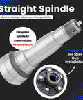 Heavy Duty 3,500 Lb Straight Trailer Axle Spindle 84 With 2 Inch Bore EZ Lube And 6.18 Inch Overall Length 1.939 Inch Stub Diameter Replacement Spindle For Trailers Compatible With Bearing Kit L44649 10 And L68149 11 shown close-up