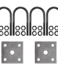Durable rust resistant U bolt kit for 2000 lb trailer axles fits 1-3/4 inch round axles includes four 4-1/4 inch long 3/8 inch U bolts and eight 1/2-20 hex nuts