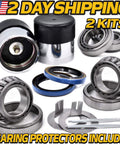 Beefed-Up Heavy Duty Trailer Bearing Kit For 1-1/16 Inch Axles Rebuilds 2 Wheels With L44649 L44610 Bearings, Double Lip Seals, Bearing Protectors Included